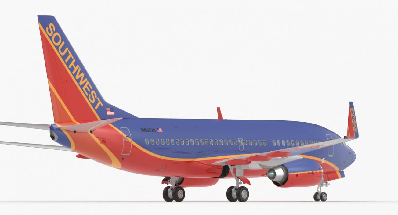 Boeing 737-700 with Interior Southwest Airlines 3D