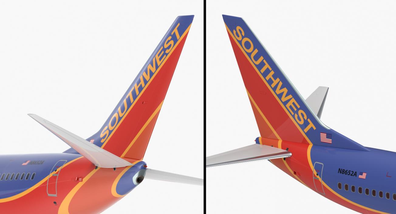 Boeing 737-700 with Interior Southwest Airlines 3D