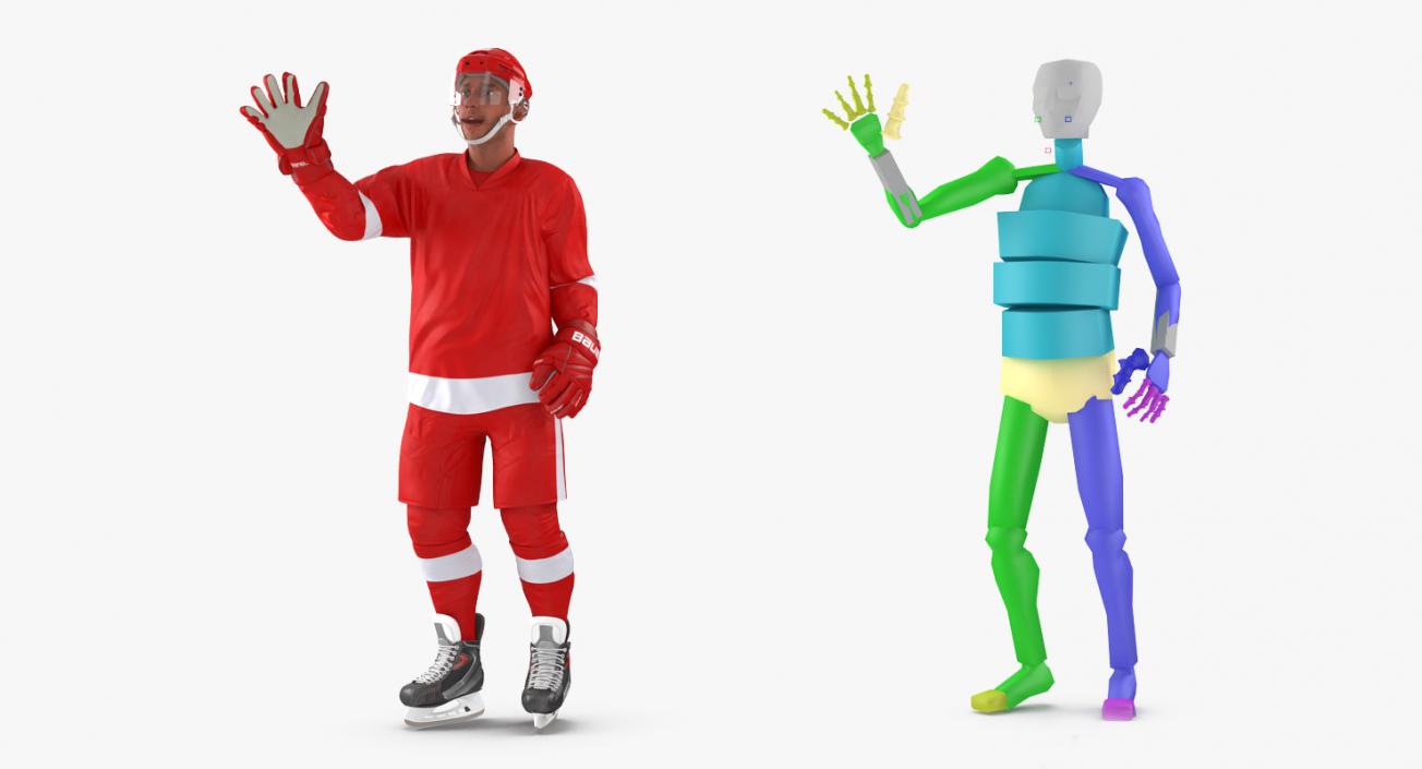 3D Winter Sport Rigged Characters Collection