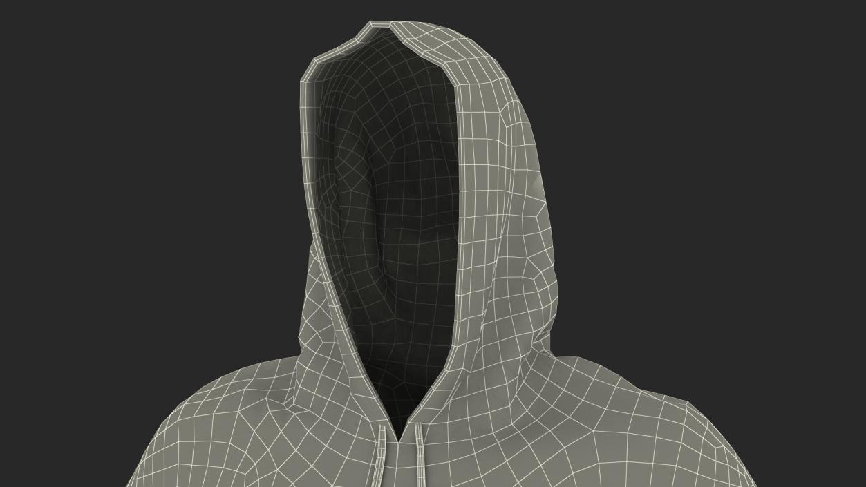 3D Hoodie Raised Hood model