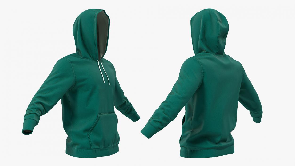 3D Hoodie Raised Hood model