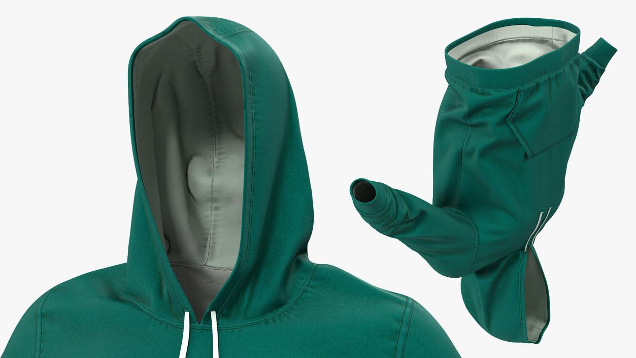 3D Hoodie Raised Hood model