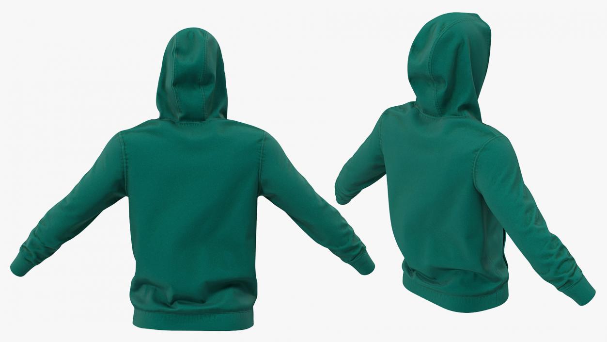 3D Hoodie Raised Hood model