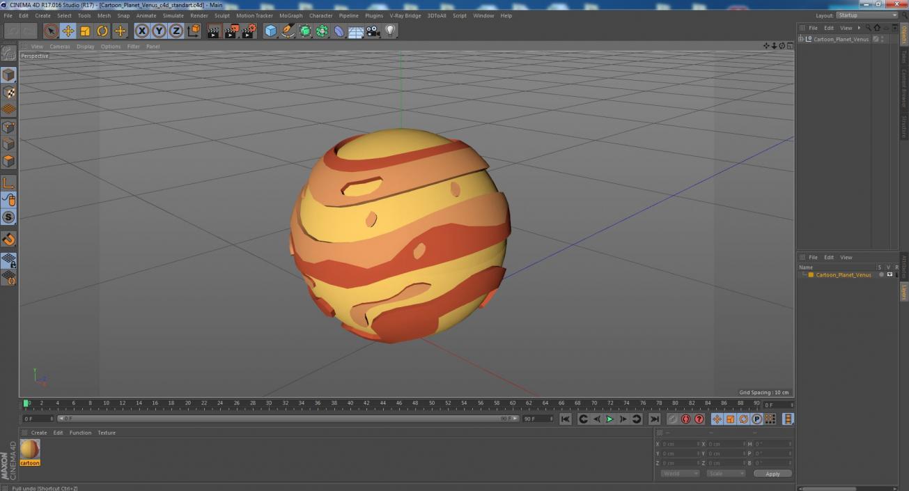 3D model Cartoon Planet Venus
