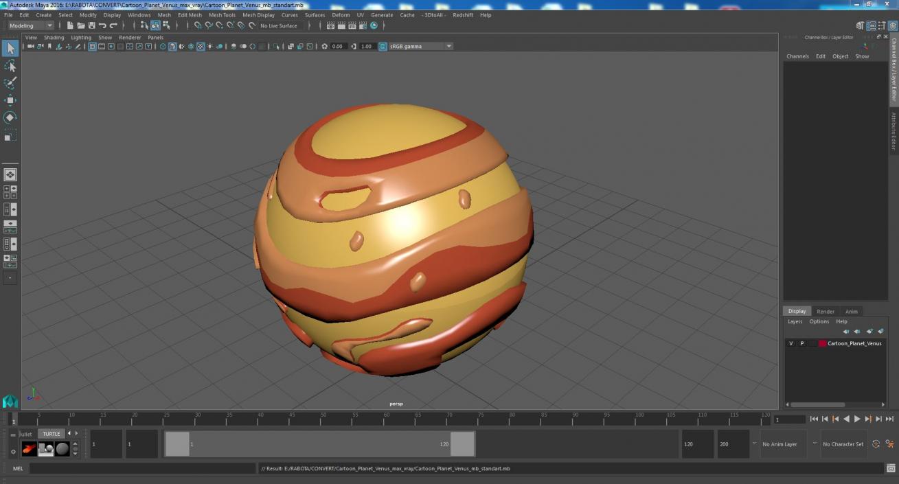 3D model Cartoon Planet Venus