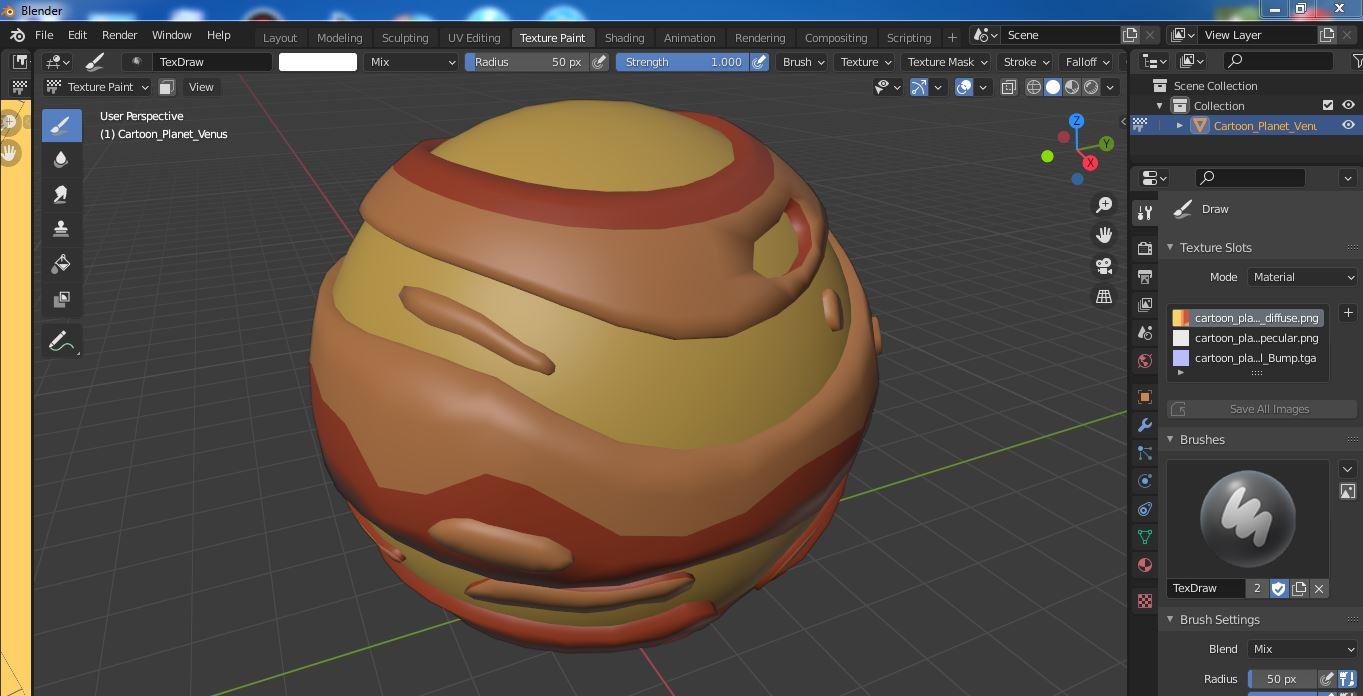 3D model Cartoon Planet Venus