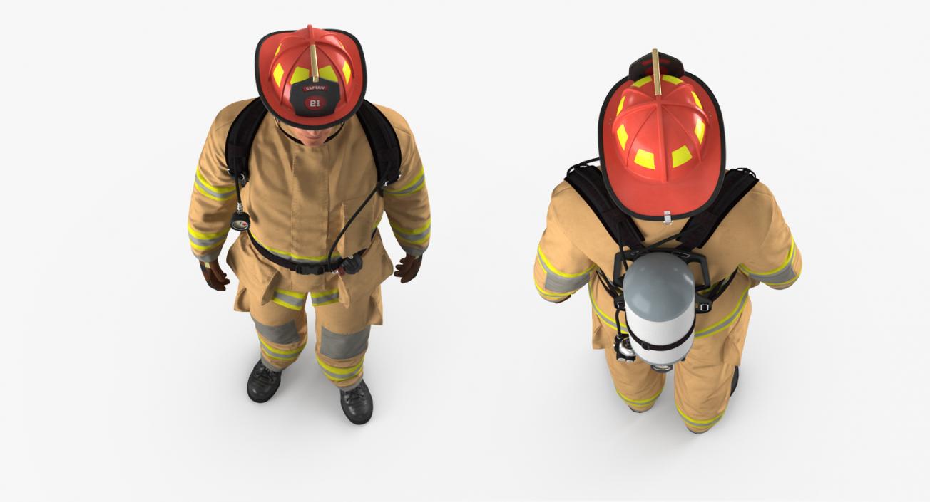 3D model Firefighter Standing Pose