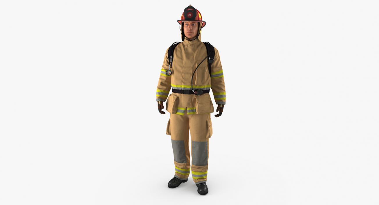 3D model Firefighter Standing Pose