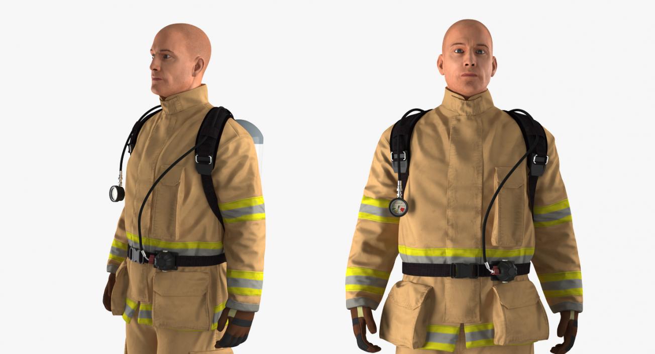 3D model Firefighter Standing Pose