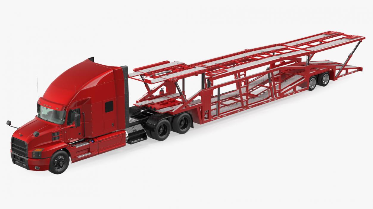 3D model Mack Anthem Truck with Sun Valley Car Carrier