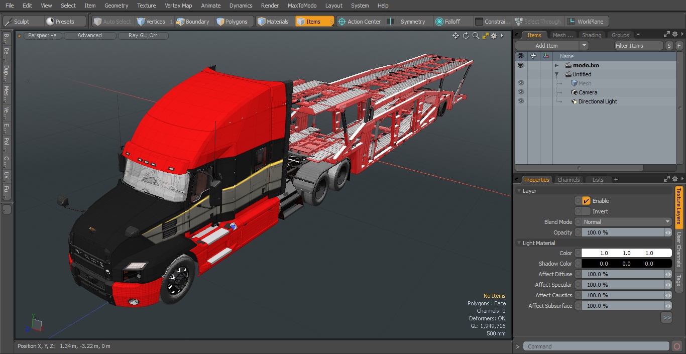 3D model Mack Anthem Truck with Sun Valley Car Carrier