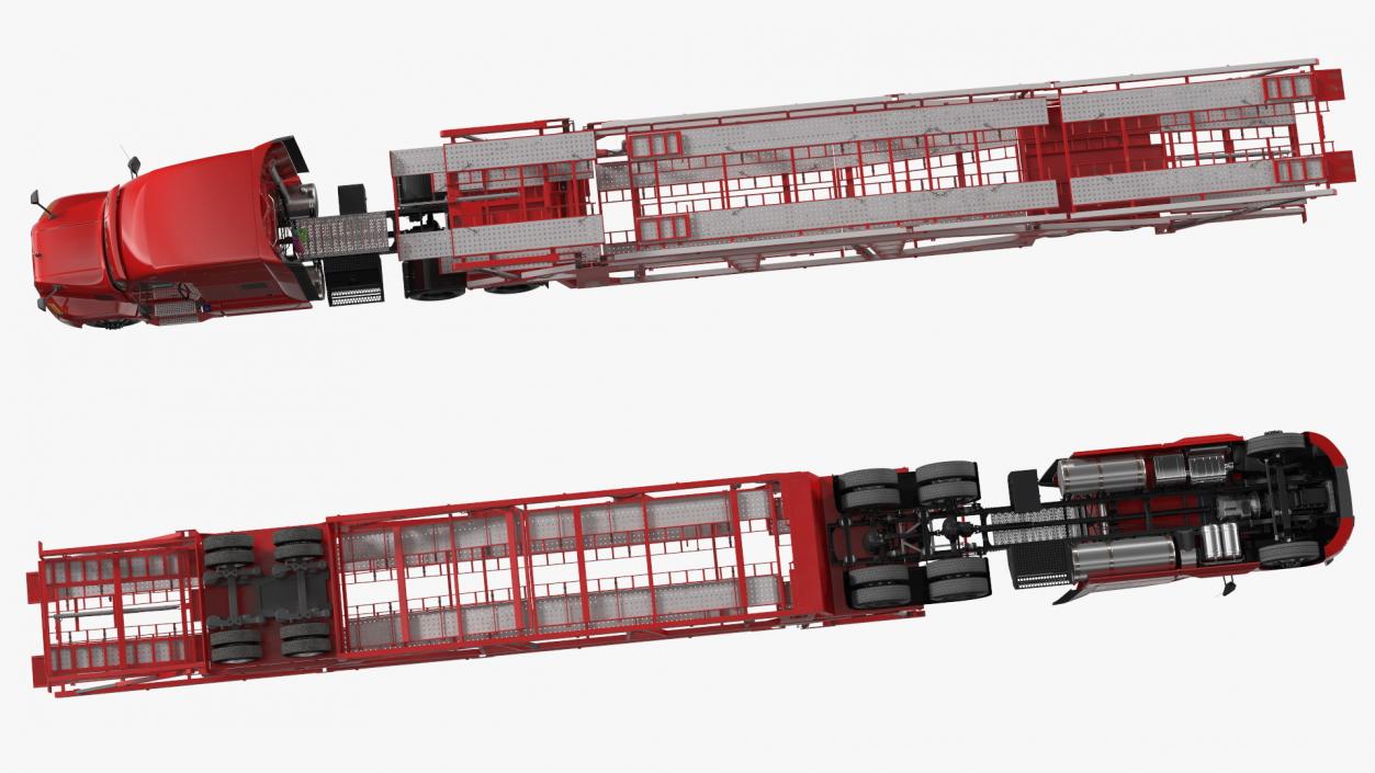 3D model Mack Anthem Truck with Sun Valley Car Carrier