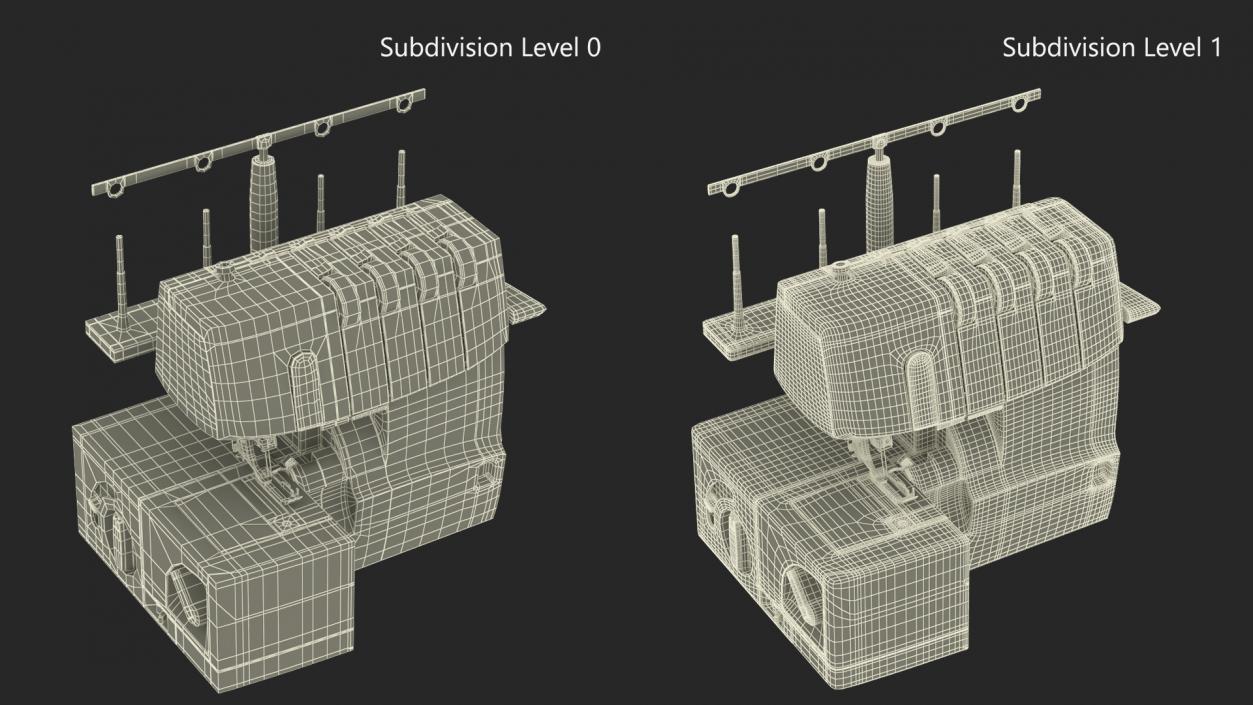 Heavy Duty Metal Frame Overlock Machine 3D model