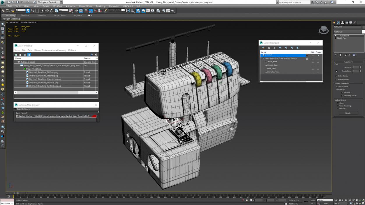 Heavy Duty Metal Frame Overlock Machine 3D model