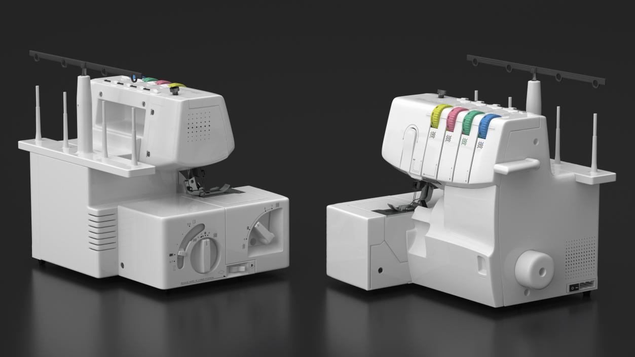 Heavy Duty Metal Frame Overlock Machine 3D model