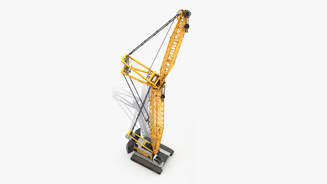 3D model Liebherr LR1250 Crawler Crane Rigged for Cinema 4D