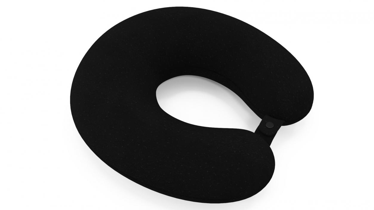 Neck Support Travel Pillow Black 3D