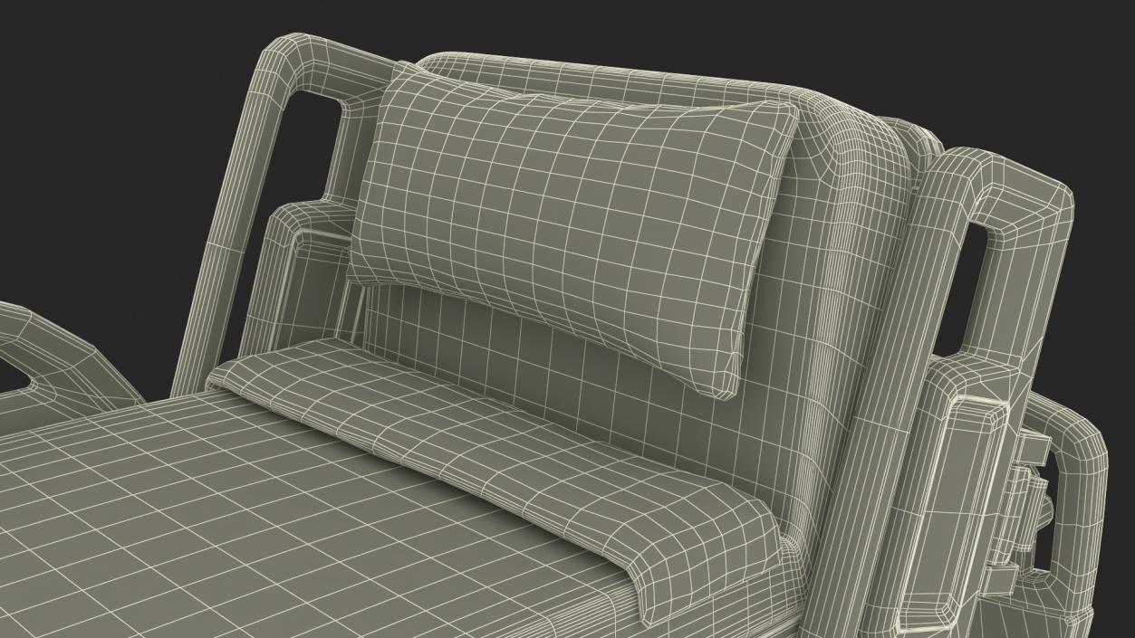 Smart Hospital Bed Rigged for Cinema 4D 3D model