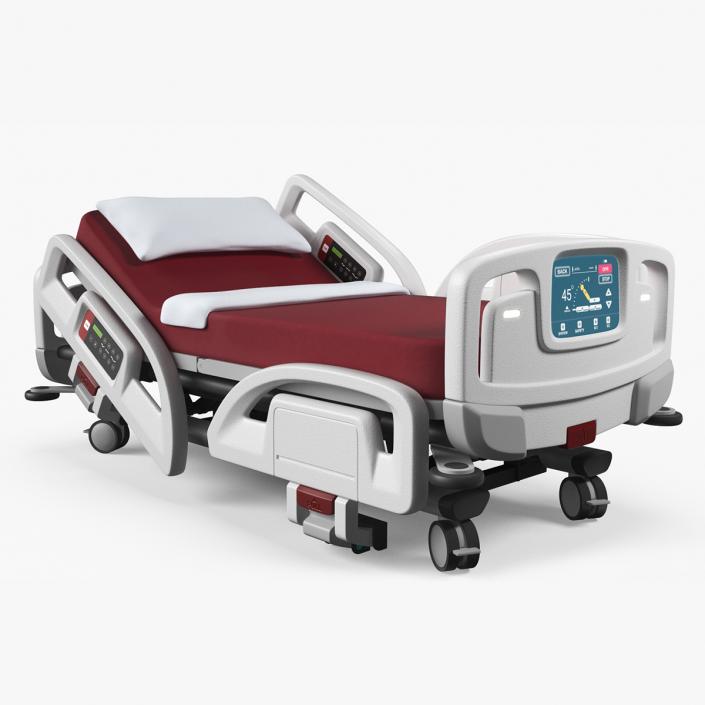 Smart Hospital Bed Rigged for Cinema 4D 3D model