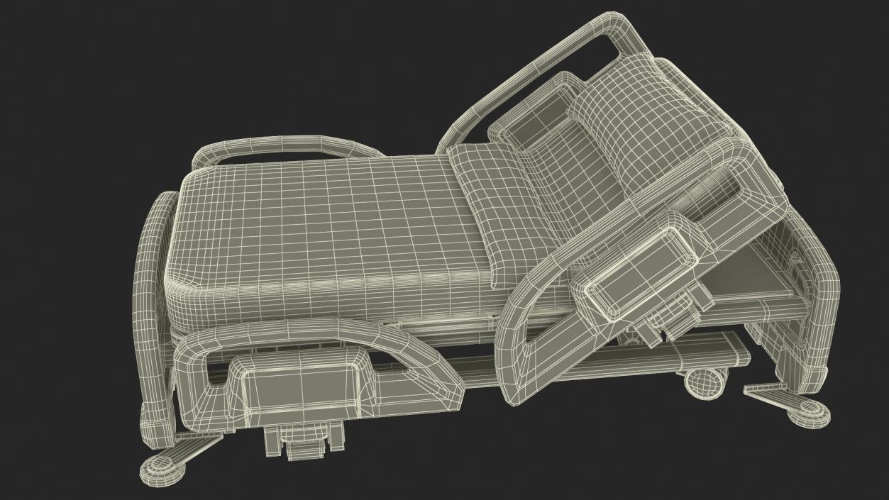 Smart Hospital Bed Rigged for Cinema 4D 3D model