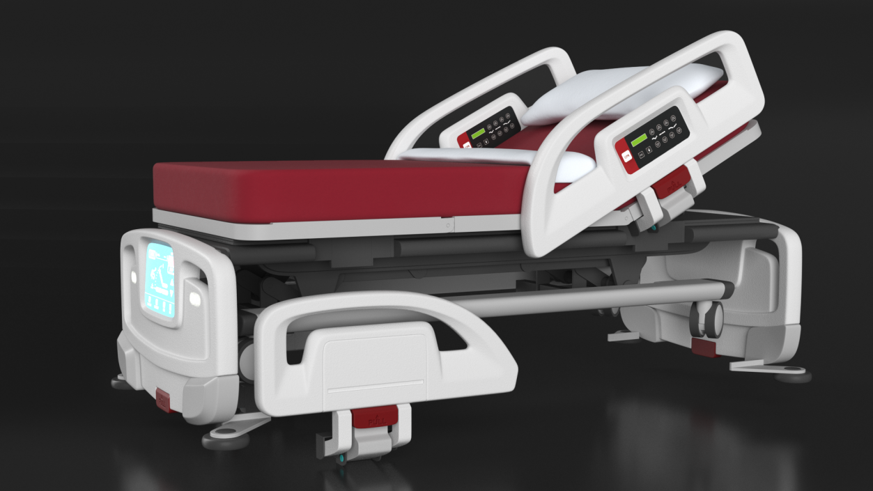 Smart Hospital Bed Rigged for Cinema 4D 3D model