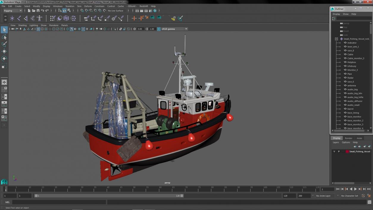 3D model Small Fishing Vessel