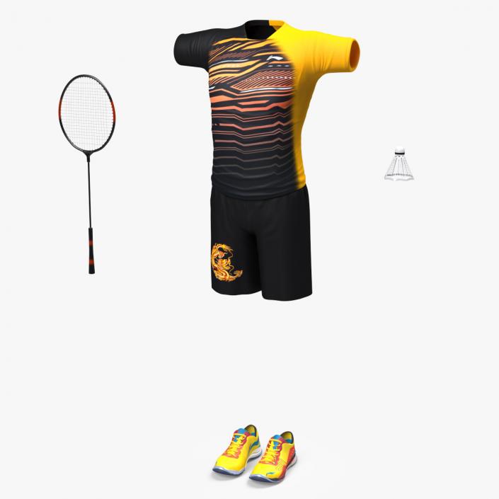 3D Badminton Set model