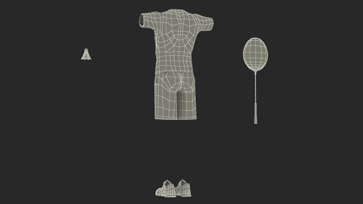 3D Badminton Set model