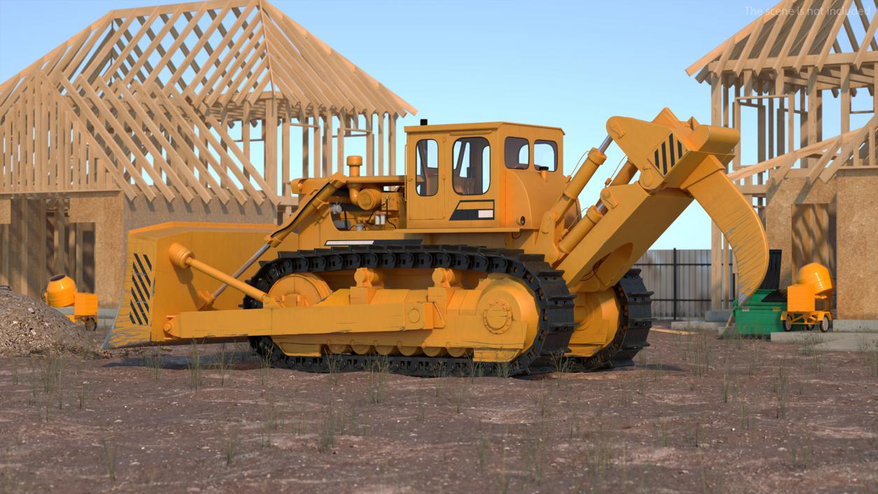 3D Crawler Dozer model