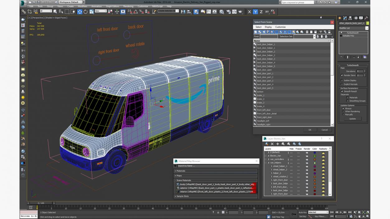 3D model Amazon Electric Delivery Van Rigged