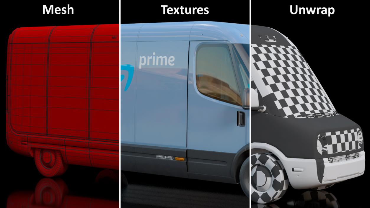 3D model Amazon Electric Delivery Van Rigged