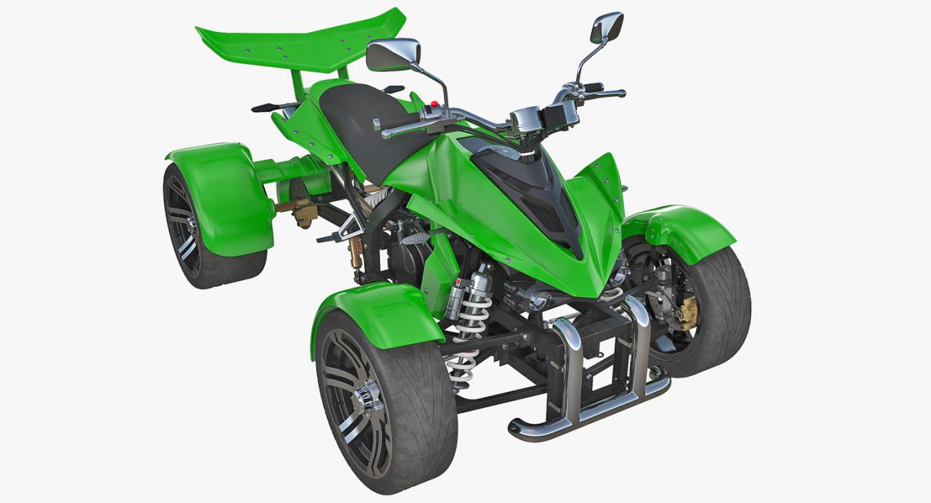 Quad Bike Spy Racing 350CC Buggy ATV Green 3D