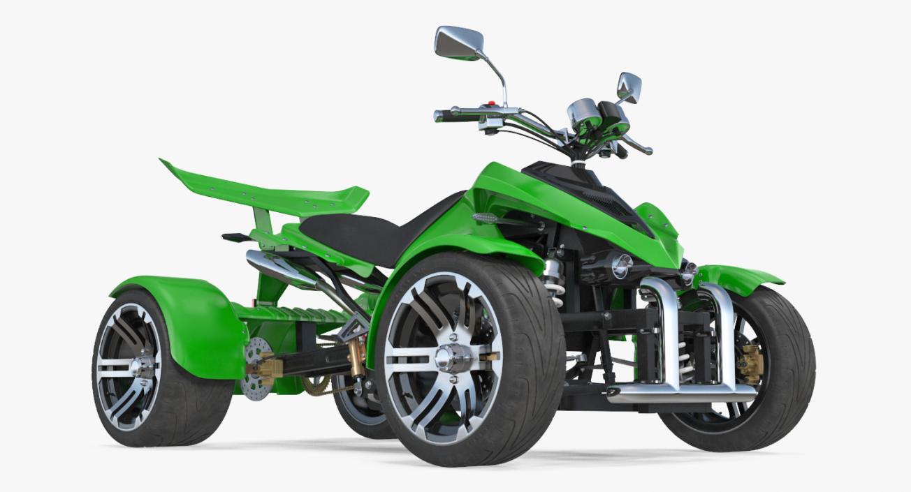 Quad Bike Spy Racing 350CC Buggy ATV Green 3D