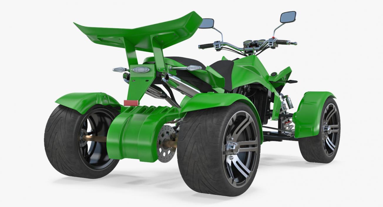 Quad Bike Spy Racing 350CC Buggy ATV Green 3D