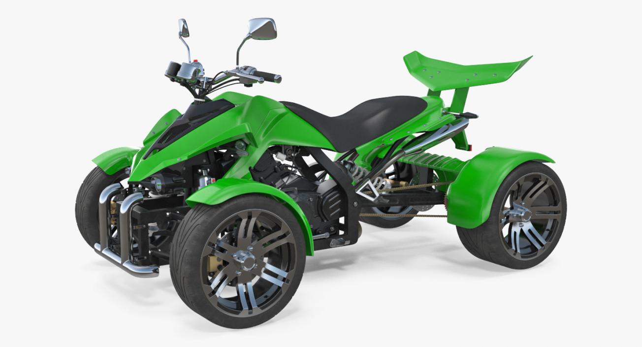 Quad Bike Spy Racing 350CC Buggy ATV Green 3D