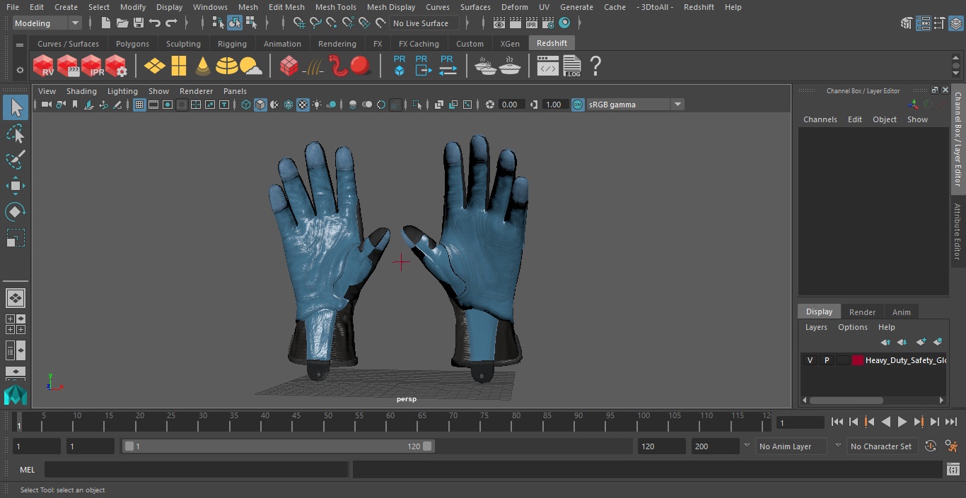 Heavy Duty Safety Gloves 3D model