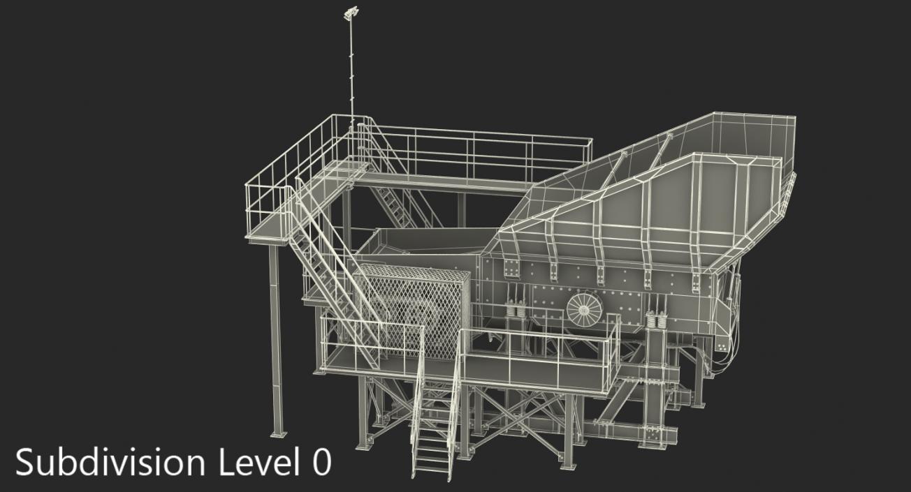 3D model Rock Crusher Machine