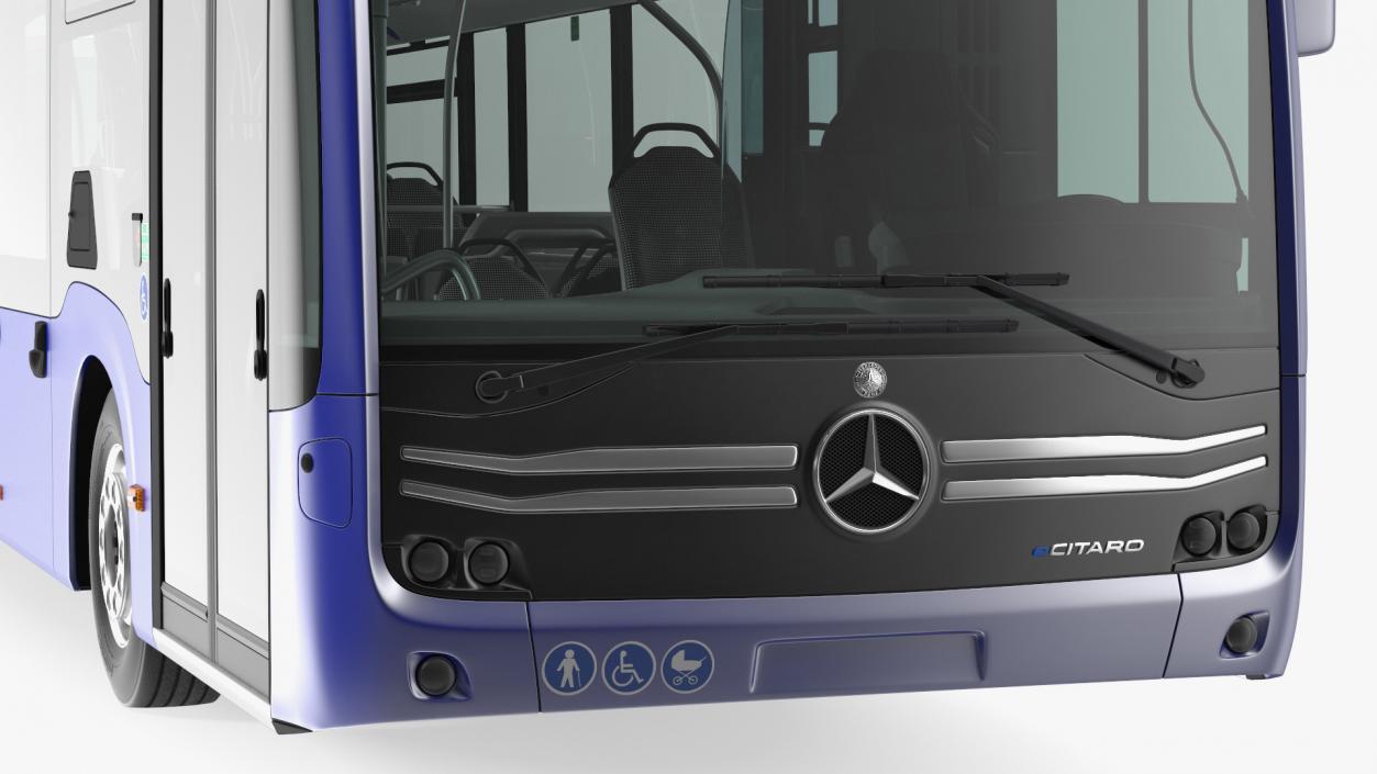 Mercedes-Benz eCitaro Three Doors Simple Interior 3D model