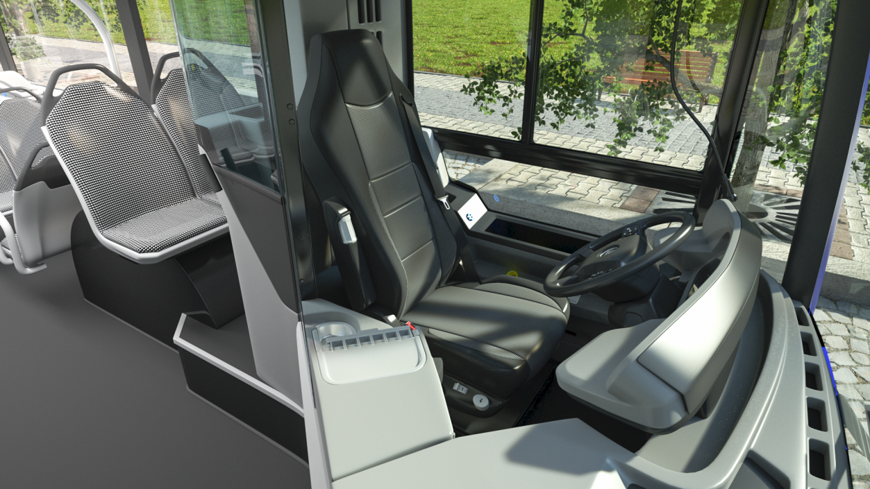 Mercedes-Benz eCitaro Three Doors Simple Interior 3D model