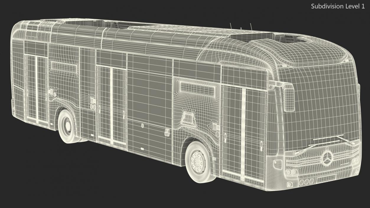 Mercedes-Benz eCitaro Three Doors Simple Interior 3D model