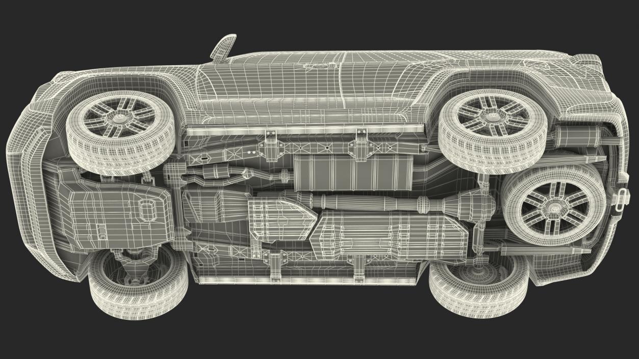 Mid Size SUV Toyota 4Runner Rigged 3D model