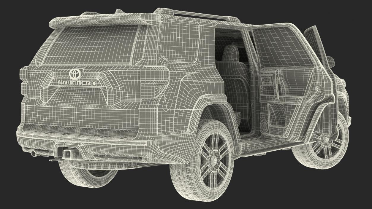 Mid Size SUV Toyota 4Runner Rigged 3D model