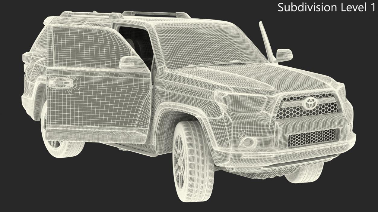 Mid Size SUV Toyota 4Runner Rigged 3D model