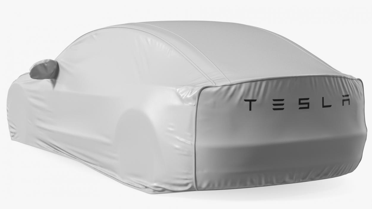 Tesla Model 3 Car Cover White 3D model