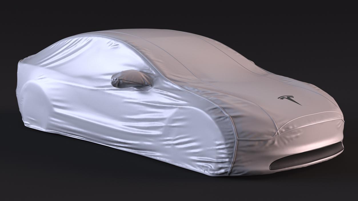 Tesla Model 3 Car Cover White 3D model