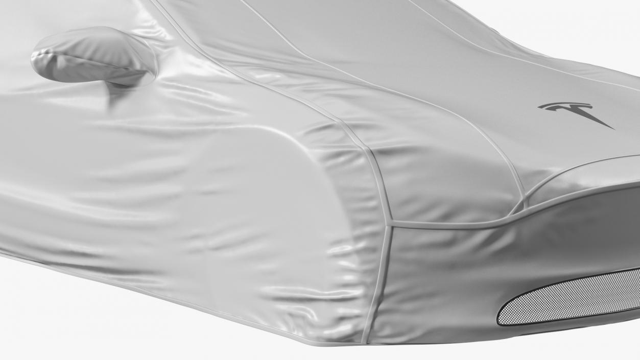 Tesla Model 3 Car Cover White 3D model