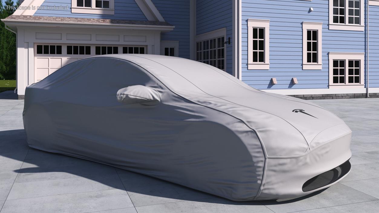 Tesla Model 3 Car Cover White 3D model