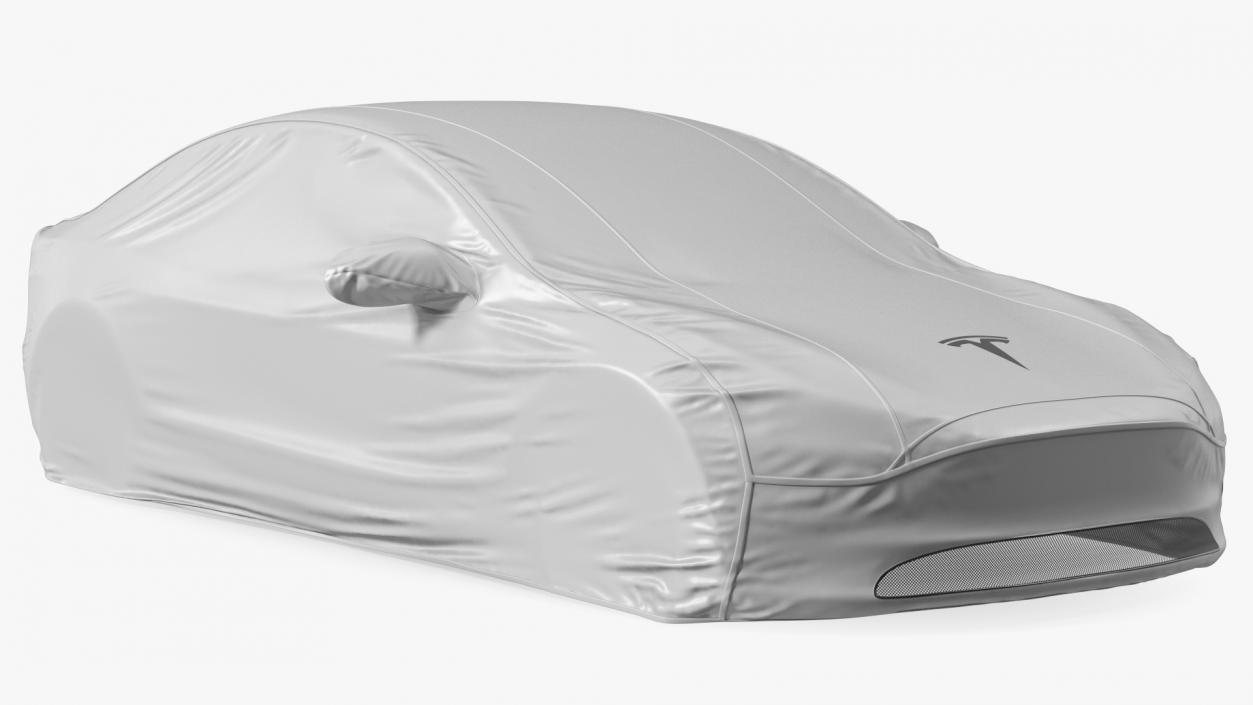 Tesla Model 3 Car Cover White 3D model