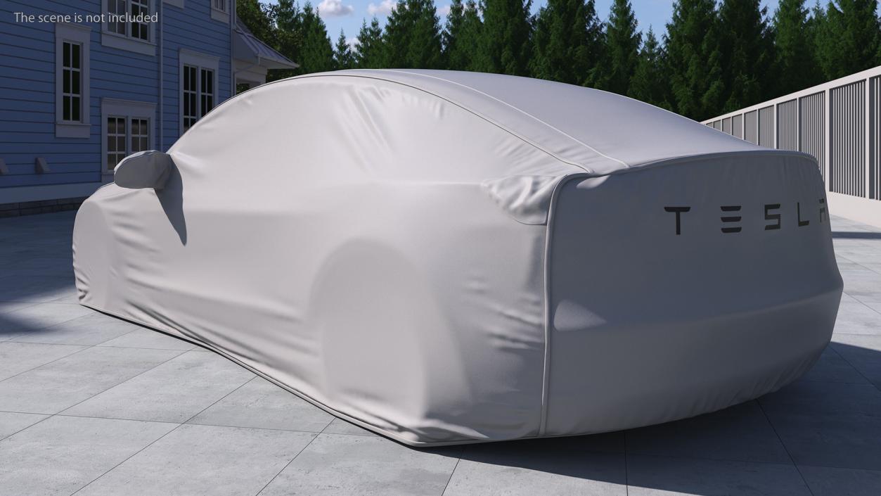 Tesla Model 3 Car Cover White 3D model