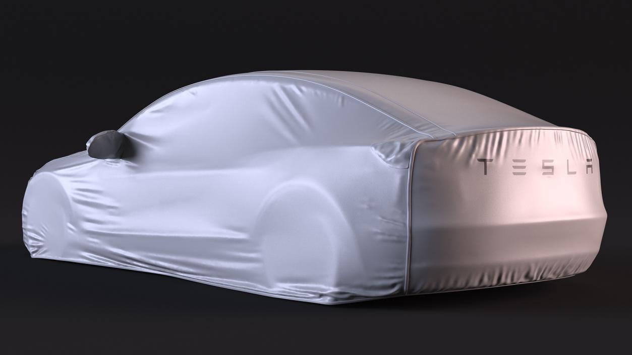 Tesla Model 3 Car Cover White 3D model